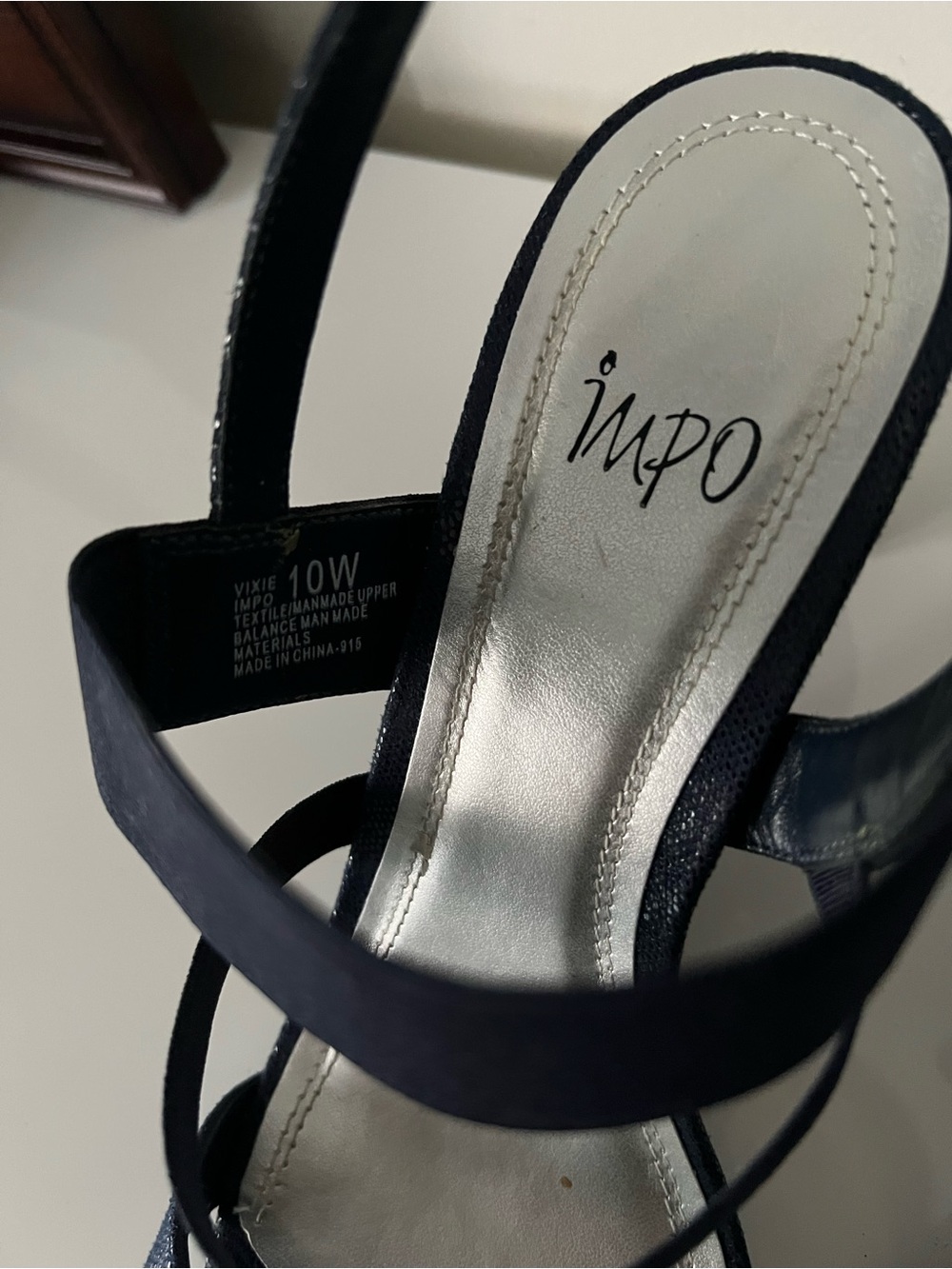 Impo Navy Strappy Slingback Sandals - Picture 2 of 4